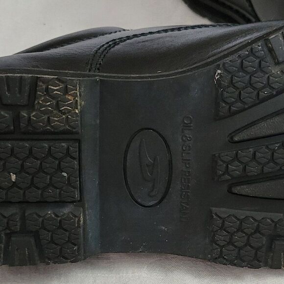 Dr. Scholl's Leather Sz 8 1/2 W Work Shoes Men's Paul Black Slip & Oil Resistant - Picture 7 of 15